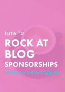 How to Rock at Blog Sponsorships