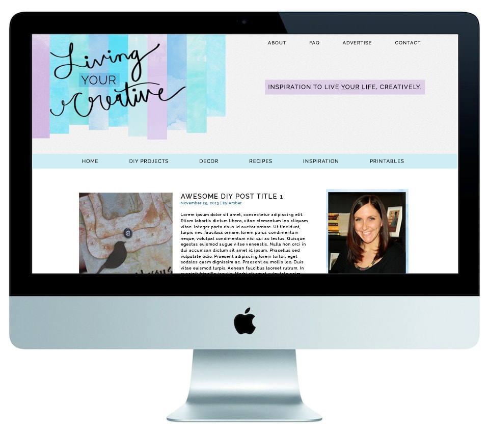 Love this blog design from Bumble Design Studio!