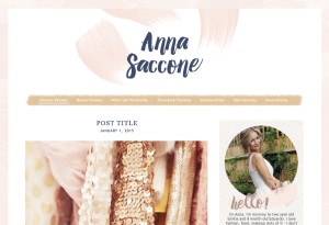Blog Design for Anna Saccone by The Nectar Collective