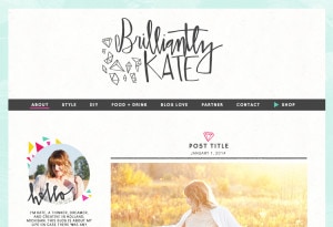 Blog Design for Brilliantly Kate by The Nectar Collective