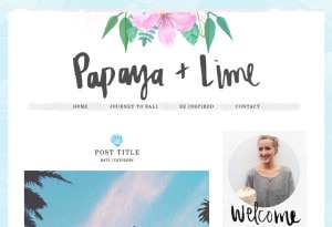 Blog Design for Papaya + Lime by The Nectar Collective