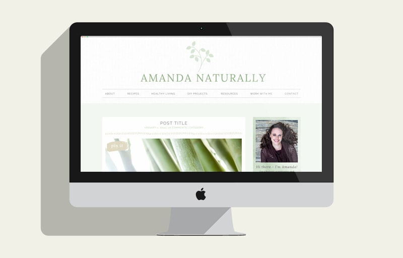 Amanda Naturally Blog Design by The Nectar Collective