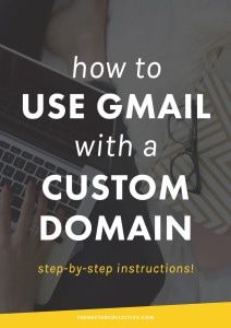How to Use Gmail With Your Own Custom Domain | Want to use Gmail with your own website domain name? It will make your business look super professional and you'll get full access to Gmail's features! This step-by-step guide is perfect for bloggers, freelancers, and entrepreneurs. Woo!