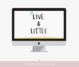 Cute hand-lettered desktop wallpaper from The Nectar Collective