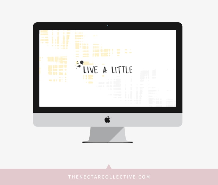 Cute hand-lettered desktop wallpaper from The Nectar Collective