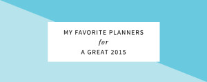 My Favorite Planners for a Great 2015