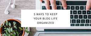 5 Ways to Keep Your Blog Life Organized