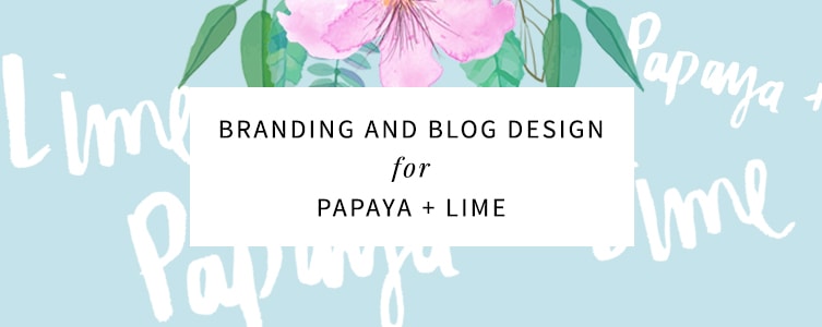 Papaya + Lime #Branding and Blog Design by The Nectar Collective