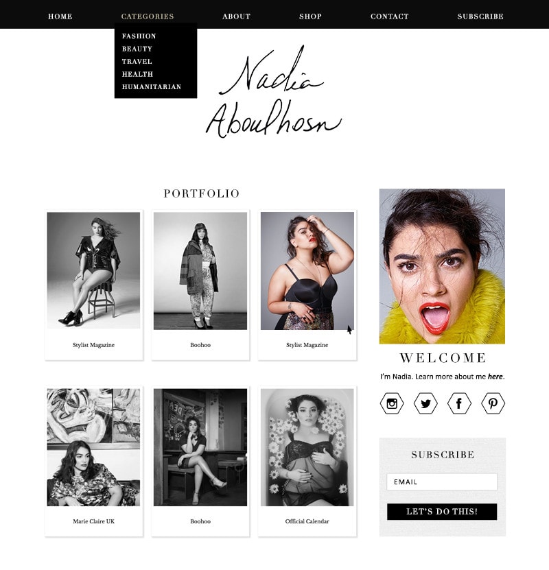 Branding + Blog Design for Nadia Aboulhosn by The Nectar Collective