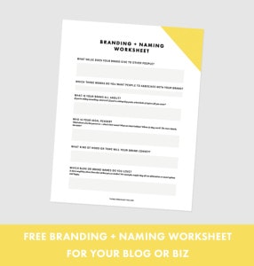 How to Choose the Perfect Name for Your Blog or Business (Free Worksheet!)