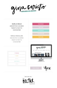Modern + Colorful Blog Design for Gina Caristo!