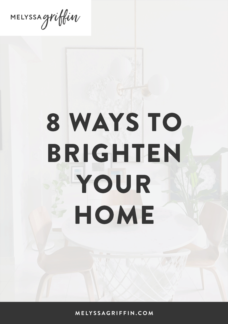 8 Ways to Brighten Your Home. Hate that dark room in your house? Wish it could be bright and pretty like all those Pinterest rooms? These 8 tips will totally turn your home's brightness around!v