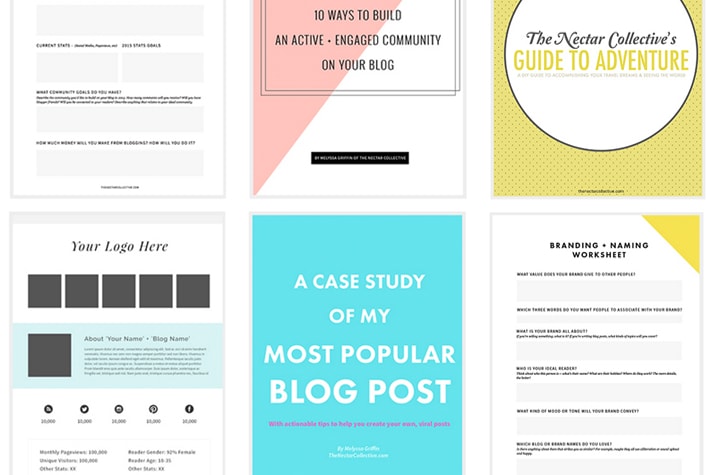 All of Our Free E-Books + Worksheets to Help You Grow Your Blog. | Want to grow your blog? We have an entire library of free ebooks and downloads to teach you what has helped us most. Click through to get 'em all for free.