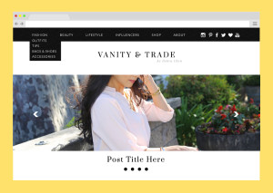 Vanity & Trade Magazine Style Blog Design