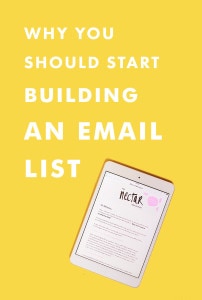 Why You Should Start Building an Email List. | Keep hearing that you should build an email list/start a newsletter, but don't know why? We're giving you the lowdown about why email lists are the BEST.