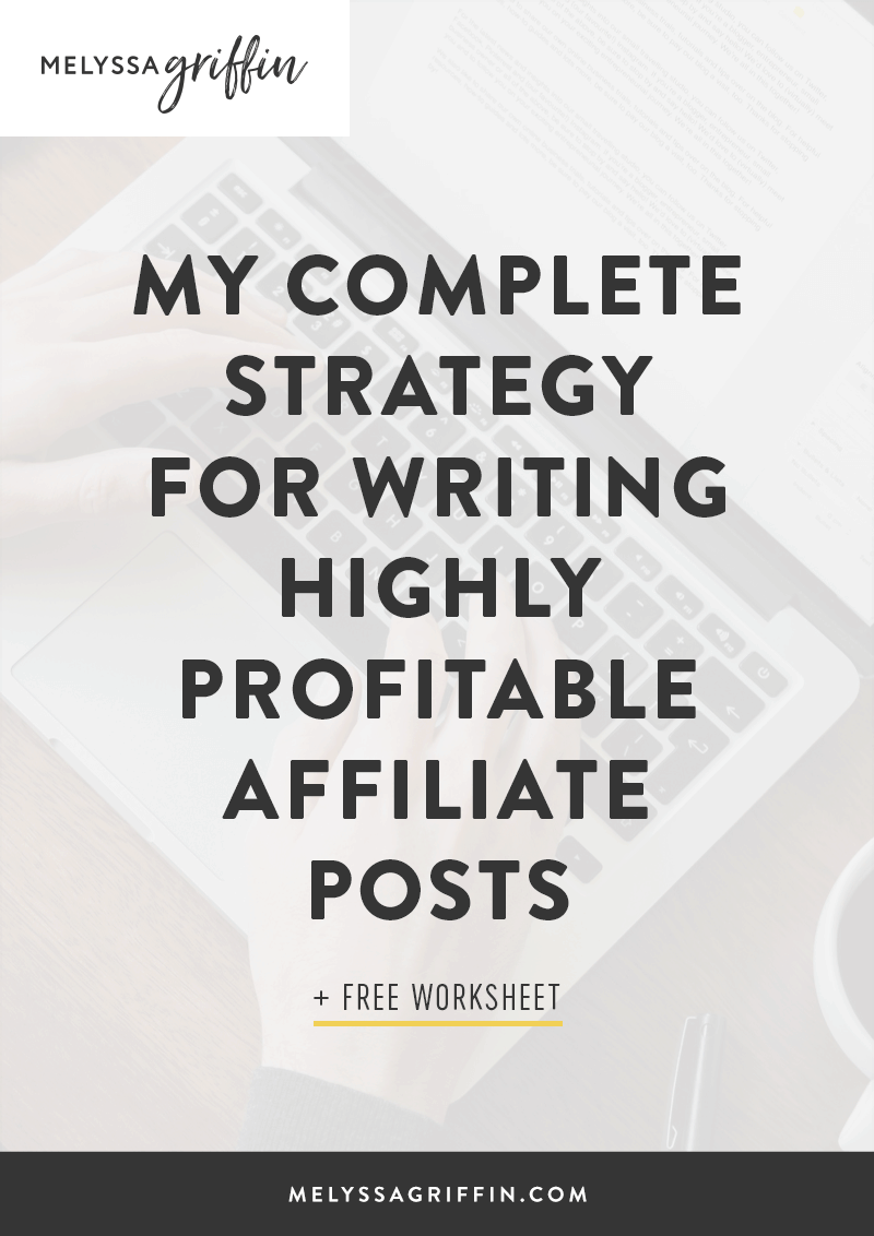 My Complete Strategy for Writing Highly Profitable Affiliate Posts (Free Worksheet!) | Want to earn more money from affiliate links as a blogger or entrepreneur? In the past 4 months, I've earned over $10,000 from affiliate links and I'm showing YOU my strategy in this tutorial. Want to make money online? Click through to read! There's a worksheet too, yo.