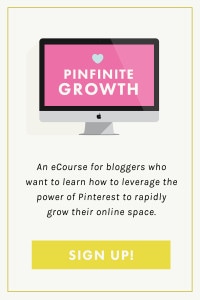 Pinfinite Growth is an eCourse for bloggers and business owners who want to leverage the power of Pinterest to rapidly grow their online space.