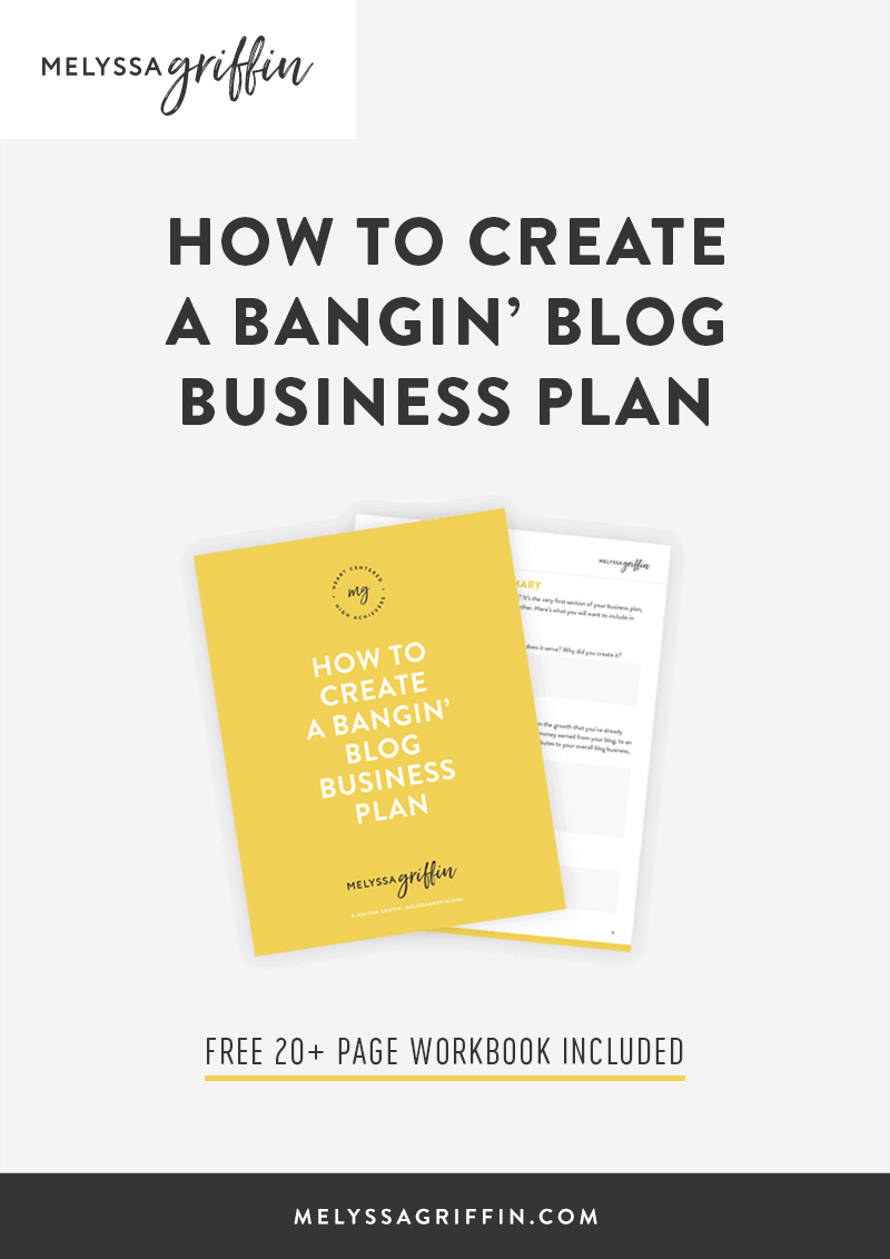 blog business plan template
