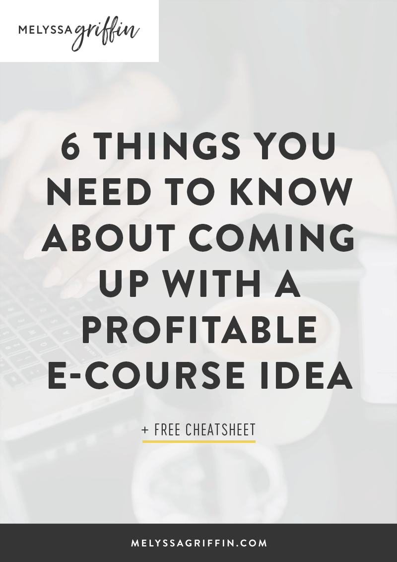 6 Things You Need to Know About Coming Up With a Profitable E-Course Idea. Are you a blogger or online entrepreneur who wants to earn passive income? Click through to find your perfect product idea!